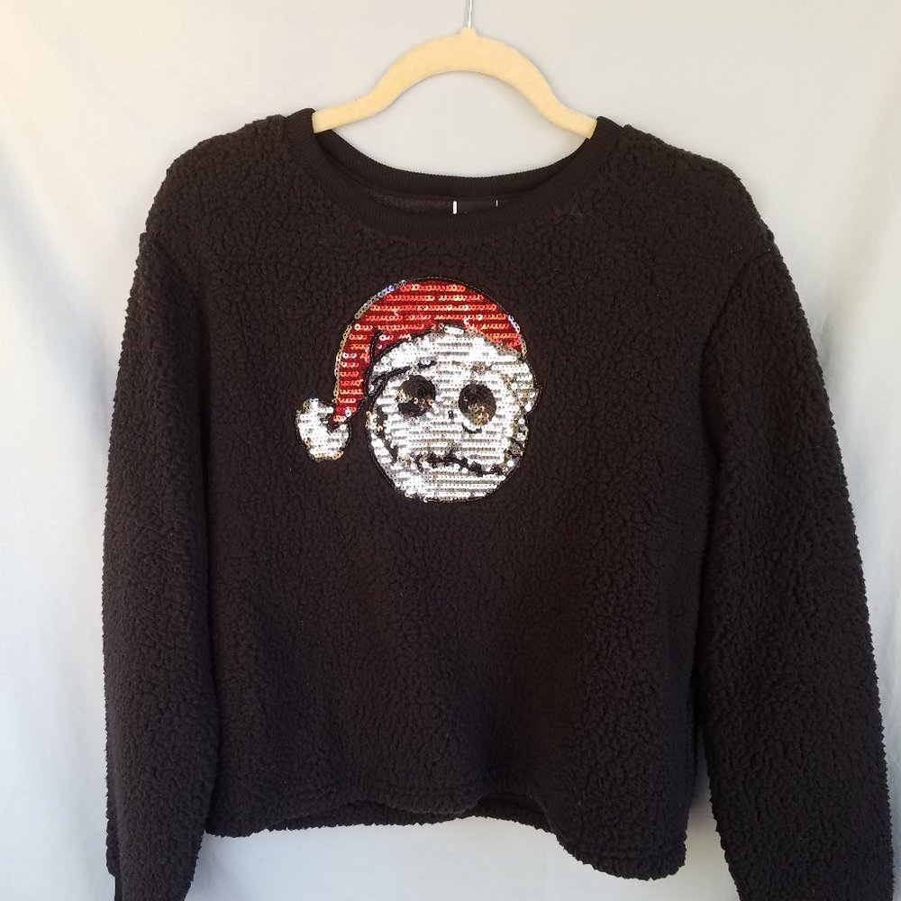 Juniors 11/13 Nightmare Before Christmas Jack Sequin Sweater